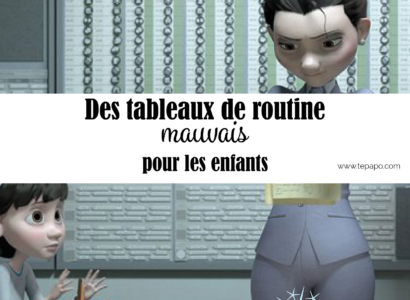 Des tableaux de routine mauvais pour les enfants